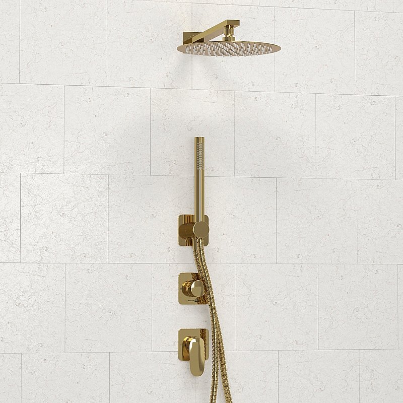 Душевая система WasserKRAFT Neckar 2100 SET2830 золото купить в интернет-магазине сантехники Sanbest