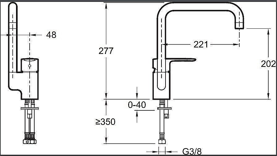 Смеситель для кухни Jacob Delafon JULY E5243-CP купить в интернет-магазине сантехники Sanbest