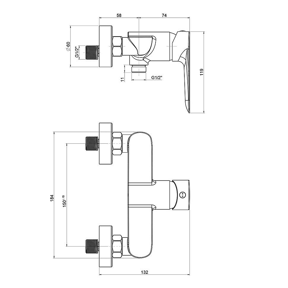 Смеситель для душа PAINI Garda 76CR511 хром купить в интернет-магазине сантехники Sanbest