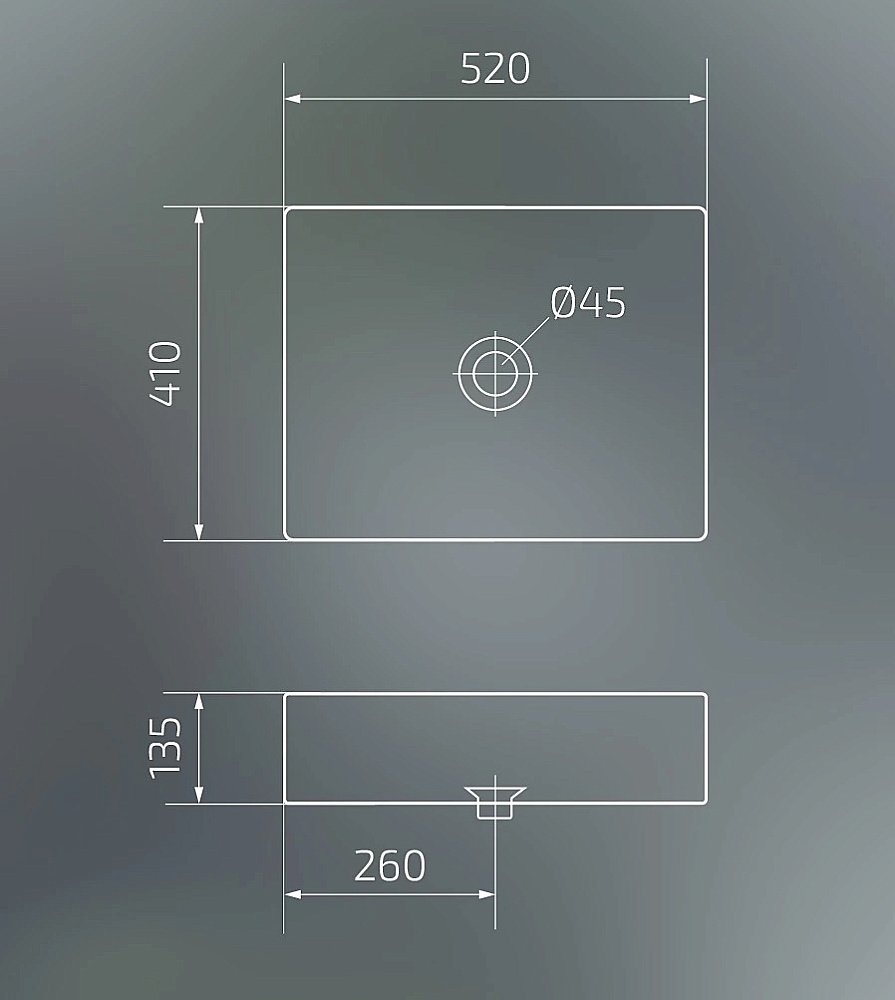 Раковина накладная Gid Geometrico 52 N9104 51236 белая купить в интернет-магазине Sanbest