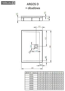 Душевой поддон Radaway Argos D 120х80 купить в интернет-магазине Sanbest