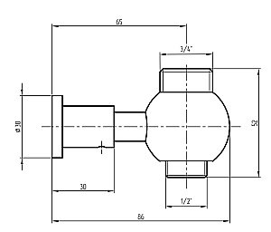 Подключение для шланга Migliore Ricambi ML.RIC-30.100.CR хром купить в интернет-магазине сантехники Sanbest