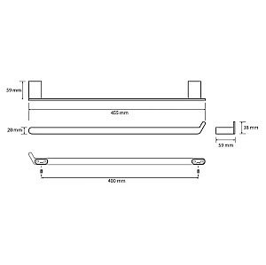 Полотенцедержатель Bemeta Organic Black 167104350 черный матовый купить в интернет-магазине сантехники Sanbest