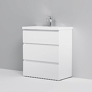 Тумба с раковиной AM.PM Gem S 75 белая глянцевая для ванной в интернет-магазине Sanbest