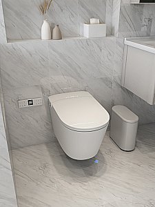 Электронный унитаз-биде ABBER Bequem AC1121S белый, с крышкой микролифт купить в интернет-магазине Sanbest