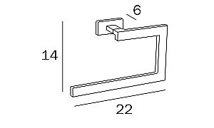 Полотенцедержатель Inda Lea A18160CR хром купить в интернет-магазине сантехники Sanbest