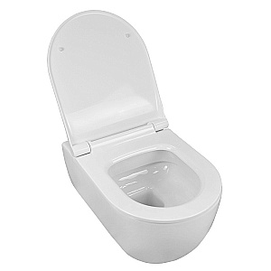 Унитаз подвесной Azario Ferio 87565 белый, безободковый, с крышкой микролифт купить в интернет-магазине Sanbest