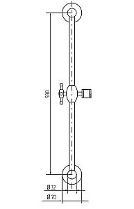Душевая штанга Migliore  Retro ML.RIC-31.756.DO золото купить в интернет-магазине сантехники Sanbest