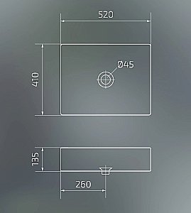 Раковина накладная Gid Geometrico 52 N9104 51236 белая купить в интернет-магазине Sanbest