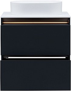 Тумба с раковиной Allen Brau Activity 70 1.34011.AM антрацит матовый/олива брашированная для ванной в интернет-магазине Sanbest