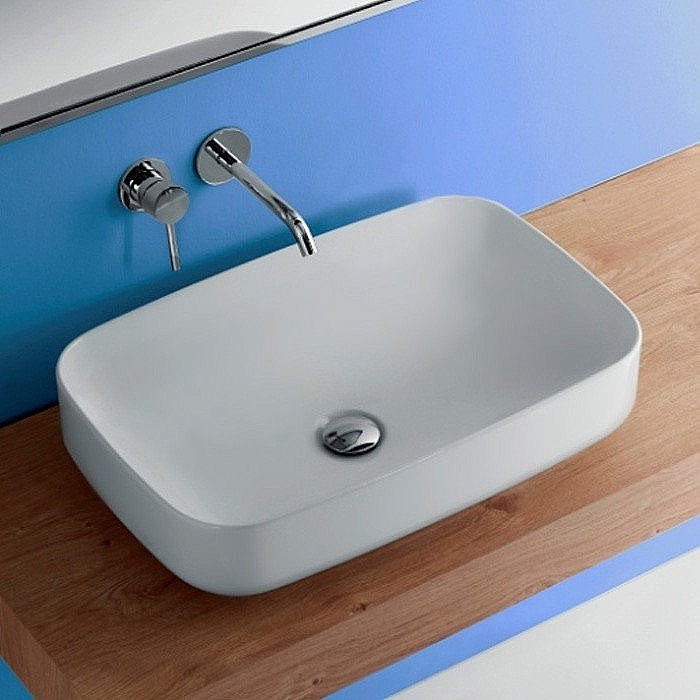 Раковина накладная Kerasan Tribeca 60 514130 белая матовая купить в интернет-магазине Sanbest