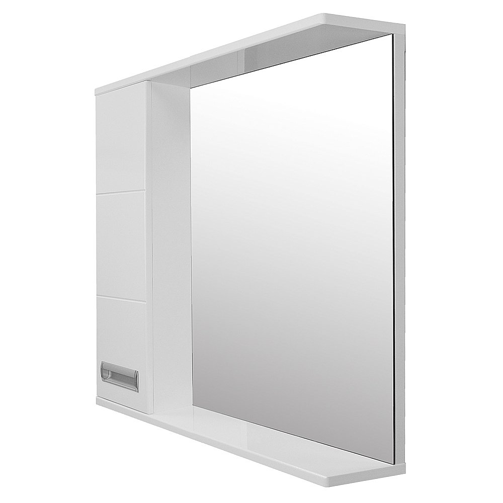 Зеркало со шкафом Loranto Дина 75 белое купить в интернет-магазине сантехники Sanbest