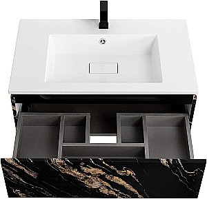 Тумба с раковиной Cezares Slider 80 SLIDER-800-1C-SO-NF черный фьюжн для ванной в интернет-магазине Sanbest