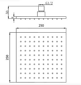 Верхний душ Migliore Palermo 29654 антикальций хром купить в интернет-магазине сантехники Sanbest