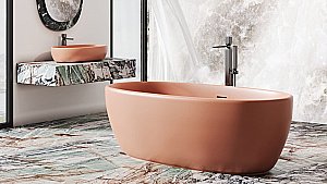 Раковина накладная Salini LUCE 110721MF 69 из искусственного камня S-Stone, матовая, цвет по RAL полностью купить в интернет-магазине Sanbest