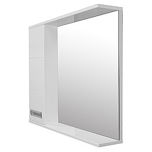 Зеркало со шкафом Loranto Дина 75 белое купить в интернет-магазине сантехники Sanbest