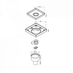 Душевой трап BERGES Trend Keramik 150*150 093004 под керамическую плитку купить в интернет-магазине Sanbest