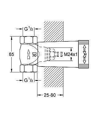 Встроенный вентиль Grohe 29811 000 купить в интернет-магазине сантехники Sanbest