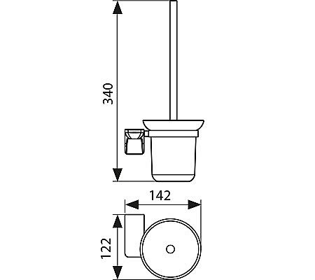 Ершик для туалета Kaiser KH-1506 хром купить в интернет-магазине сантехники Sanbest