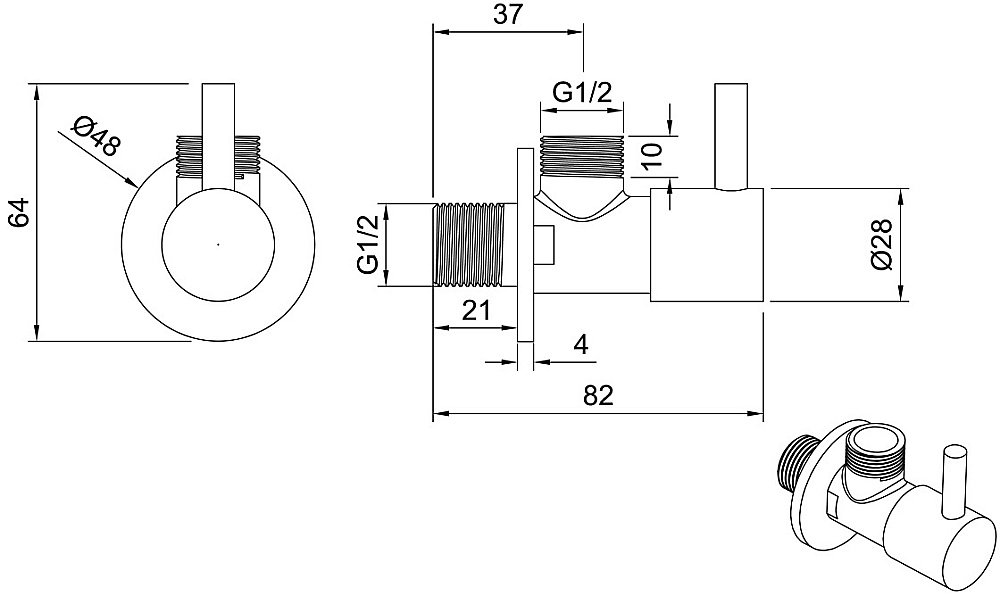 Вентиль Allen Brau Priority 5.31026-31 купить в интернет-магазине сантехники Sanbest
