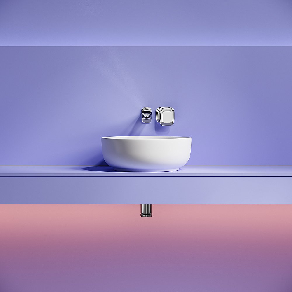 Раковина Ceramica Nova Taycan CN12003MW белая матовая купить в интернет-магазине Sanbest