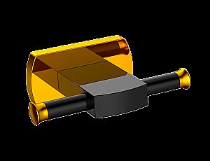 Крючок CeramaLux Azzuro 95601 черный матовый/золото купить в интернет-магазине сантехники Sanbest