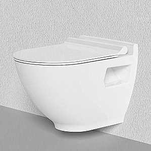 Унитаз подвесной Bien Harmony HRKA052N2VP0W3000 белый, с крышкой микролифт, безободковый купить в интернет-магазине Sanbest