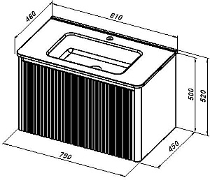 Тумба с раковиной Allen Brau Gravity 80 1.370017.WM белая матовая для ванной в интернет-магазине Sanbest