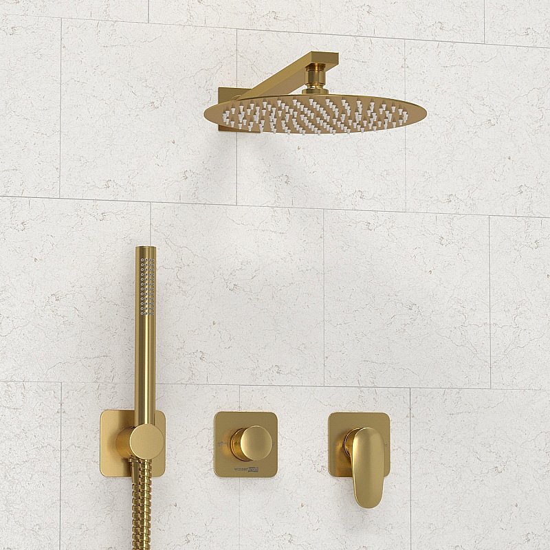 Душевая система WasserKRAFT Havel 3600 SET2831 золото матовое купить в интернет-магазине сантехники Sanbest