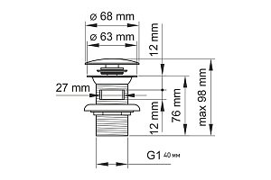 Донный клапан CREAVIT SF031G купить в интернет-магазине сантехники Sanbest