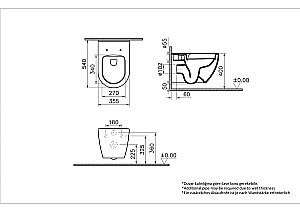 Унитаз подвесной VitrA Mia Round 9873B003-7205 с инсталляцией, с сиденьем микролифт, безободковый, белый купить в интернет-магазине Sanbest