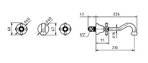 Смеситель для раковины Migliore Prestige 31622 золото купить в интернет-магазине сантехники Sanbest