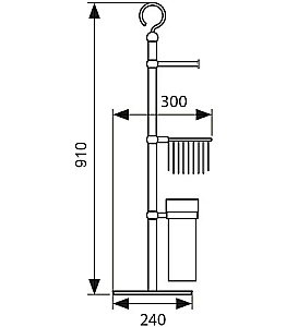 Стойка для ванной Kaiser KH-4615 бронза купить в интернет-магазине сантехники Sanbest