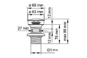 Донный клапан CREAVIT SF031G купить в интернет-магазине сантехники Sanbest