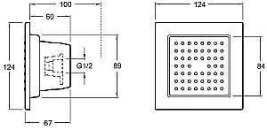Форсунка для душа Jacob Delafon WATERTILE E8002-CP купить в интернет-магазине сантехники Sanbest