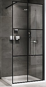 Душевое ограждение ABBER Immer Offen AG62100B8 100 стекло прозрачное/профиль черный купить в интернет-магазине Sanbest