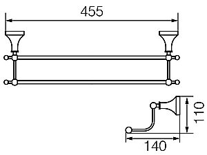 Полотенцедержатель Veragio Gialetta VR.GIL-6422.BR купить в интернет-магазине сантехники Sanbest