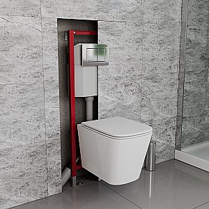 Инсталляция для унитаза D&K DI8140116 кнопка хром купить в интернет-магазине сантехники Sanbest