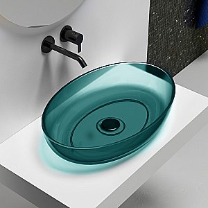 Раковина Abber Kristall AT2801Aquamarin бирюзовая купить в интернет-магазине Sanbest