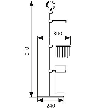 Стойка для ванной Kaiser KH-4615 бронза купить в интернет-магазине сантехники Sanbest