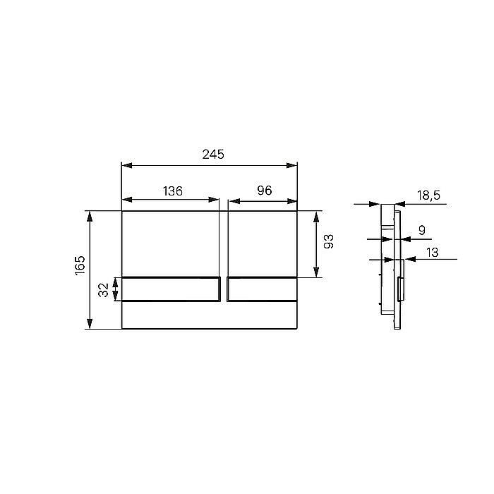 Кнопка для инсталляции IDDIS Unifix 006 UNI06BCi77 купить в интернет-магазине сантехники Sanbest