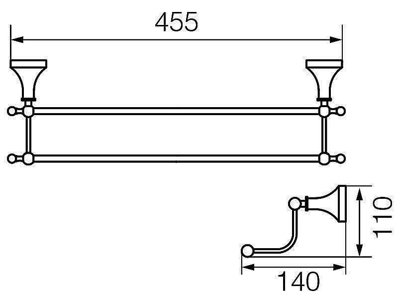 Полотенцедержатель Veragio Gialetta VR.GIL-6422.BR купить в интернет-магазине сантехники Sanbest