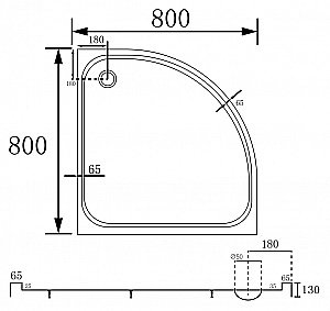 Душевой поддон Abber 80х80 AD3A080 белый купить в интернет-магазине Sanbest