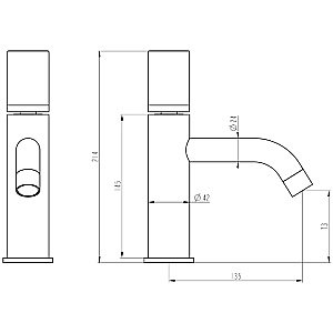 Смеситель для раковины Boheme Stick 121-CRCR хром/ручка хром купить в интернет-магазине сантехники Sanbest