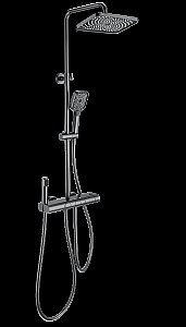Душевая система с термостатом WONZON & WOGHAND MUSE Legato WW-B4129-BGG темный графит купить в интернет-магазине сантехники Sanbest
