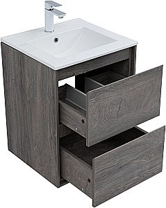 Тумба с раковиной Aquanet Милан 336371/330428 50 дуб рошелье для ванной в интернет-магазине Sanbest