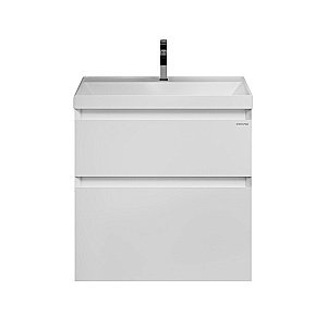 Тумба с раковиной подвесная Grossman МЕРКАДО 60 с 2-я ящ, белая матовая для ванной в интернет-магазине Sanbest