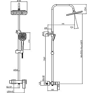 Душевая система Rush Thira TR3635-40 купить в интернет-магазине сантехники Sanbest
