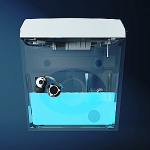 Унитаз подвесной с биде и инсталляцией Abber Bequem AC1119S-AC0101P2 белый, с крышкой микролифт купить в интернет-магазине Sanbest