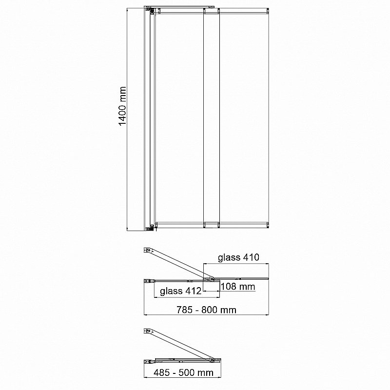 Шторка для ванны WasserKraft Main 41S02-80 Fixed купить в интернет-магазине Sanbest